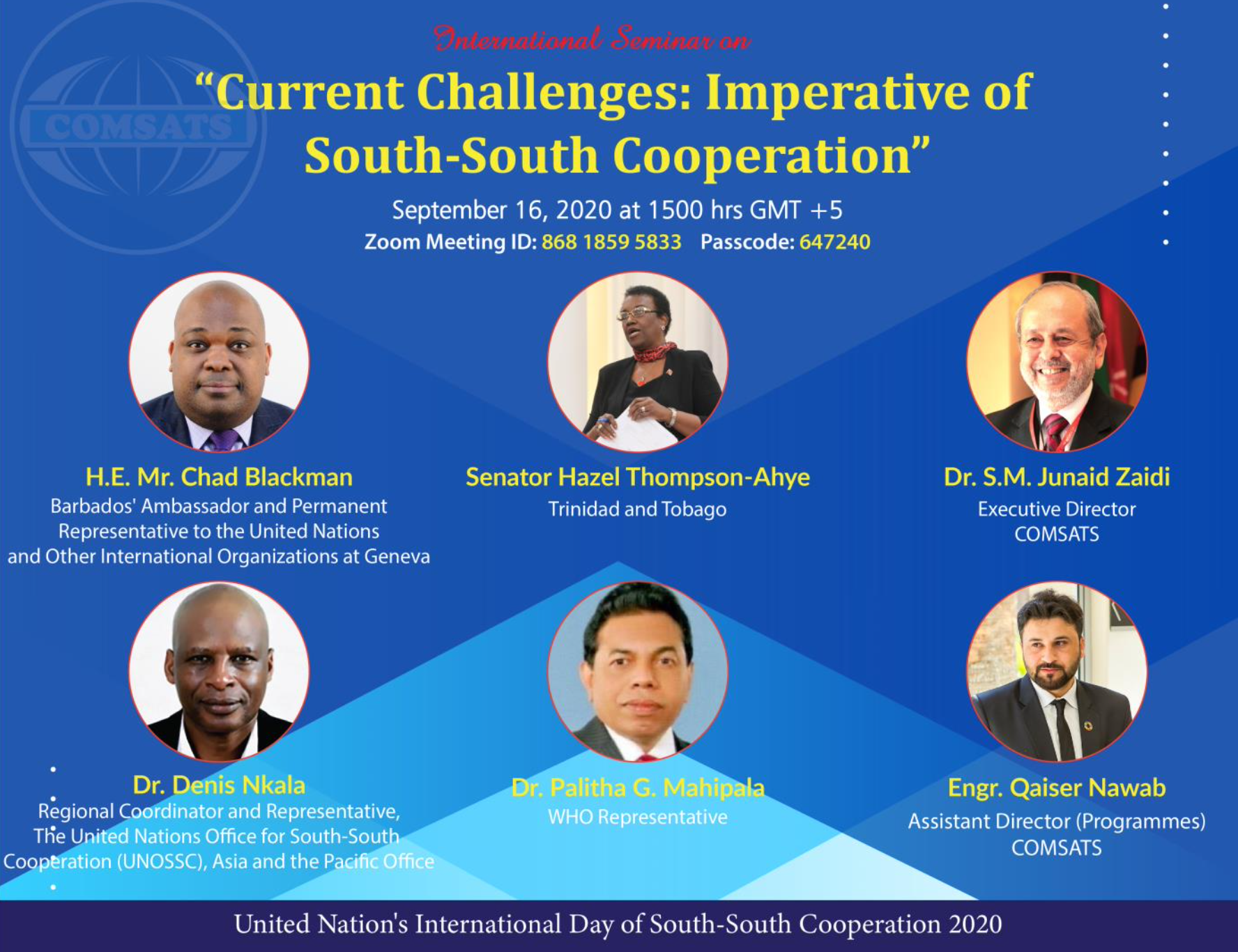 COMSATS Seminar on Current Challenges: Imperative of South-South ...