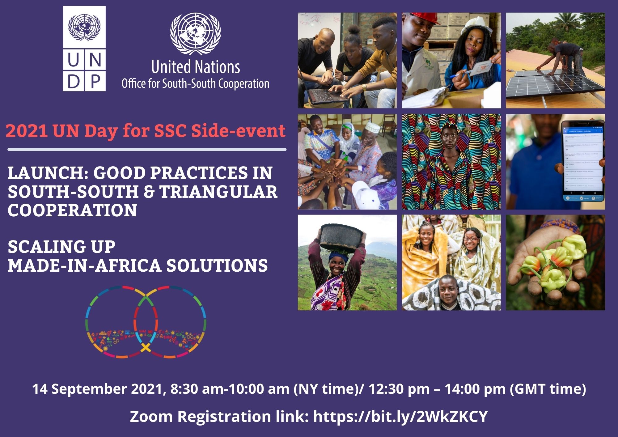 UN Day for SSC Side-event: Launch of Good Practices in SSTC – Scaling Up Made-in-Africa Solutions, 14 September 2021